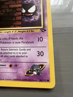 Pokemon Card 96/132 Sabrina's Gastly Gym Challenge 1st Edition - Image 5