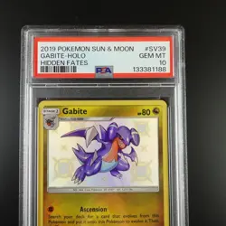 PSA 10 Gabite SV39/SV94 Pokemon Hidden Fates Holo Card - Image 2