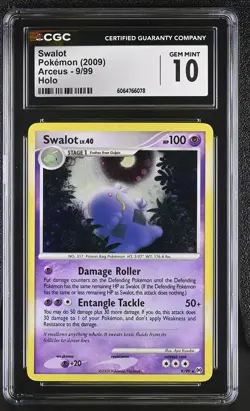 CGC 10 GEM MINT Swalot 2009 Arceus 9/99 Holo Pokemon Card - Image 1