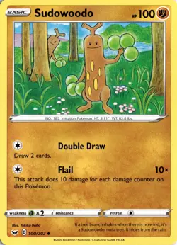 Sudowoodo 100/202 SWSH01: Sword & Shield Base Set Pokemon Card TCG - Image 1