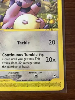 Pokemon Miltank Aquapolis Common Regular English Card 60 HP 94/147 2002 - Image 5