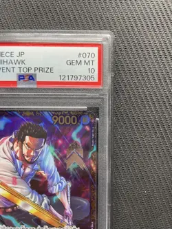 One Piece Card Mihawk Flagship Battle Winning Memorial PSA10 - Image 3