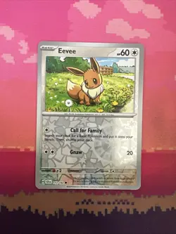 Pokemon Card Eevee Stellar Crown Reverse Holo 113/142 Near Mint - Image 1
