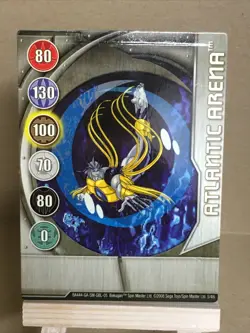 BAKUGAN Battle Brawler "ATLANTIC ARENA" Metal Card 5/48i BA444-GA-SM-GBL 2008 - Image 1