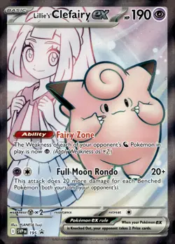 Lillie's Clefairy ex Promo SV: Scarlet & Violet Promo Cards 195 NM - Image 1