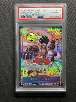One Piece Card Luffy Gear 4 Comickomipara PSA10 - Image 1