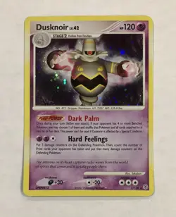 Pokemon DUSKNOIR Card 2/130 Rare Holo Diamond & Pearl Holo Bleed LP Error TCG - Image 1