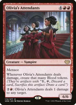 Foil Olivia's Attendants 172 R Innistrad: Crimson Vow MTG - Image 1