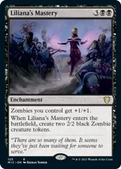 x1 Liliana's Mastery R MTG Commander Innistrad: Midnight Hunt M/NM, English - Image 1