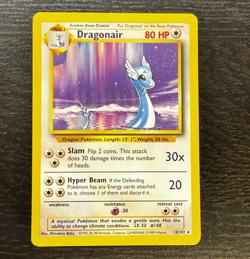 Pokemon TCG - ENGLISH BASE SET UNLIMITED DRAGONAIR RARE Card 18/102 LP MP - Image 1