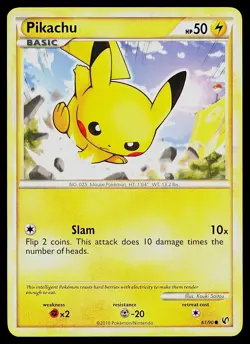 Pokemon Card - Pikachu Undaunted 61/90 Common - Image 1