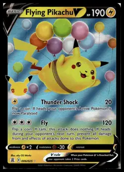 Flying Pikachu V 006/025 Celebrations Pokemon Card | NM - Image 1