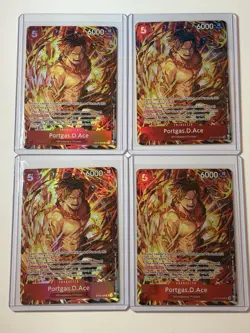 Portgas.D.Ace ST15-005 Illustration Box Vol. 5 Promo 4 Card Play Set Lot - Image 1