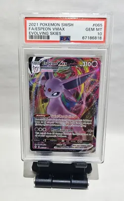 Pokemon 2021 Evolving Skies Full Art ESPEON Vmax #065 PSA 10 Gem Mint RARE - Image 3