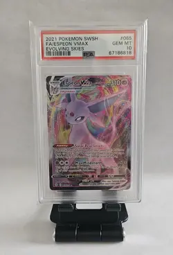 Pokemon 2021 Evolving Skies Full Art ESPEON Vmax #065 PSA 10 Gem Mint RARE - Image 4