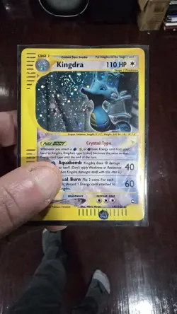 Pokemon Crystal Kingdra 148/147 Aquapolis Secret Rare Holo UNIQUE MULTI SWIRL - Image 1