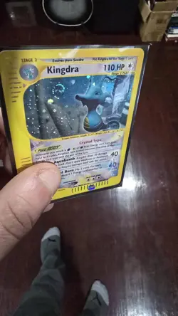 Pokemon Crystal Kingdra 148/147 Aquapolis Secret Rare Holo UNIQUE MULTI SWIRL - Image 2