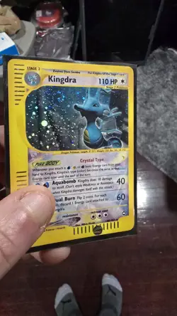 Pokemon Crystal Kingdra 148/147 Aquapolis Secret Rare Holo UNIQUE MULTI SWIRL - Image 4