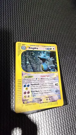 Pokemon Crystal Kingdra 148/147 Aquapolis Secret Rare Holo UNIQUE MULTI SWIRL - Image 5