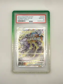 2023 POKEMON SWORD & SHIELD CROWN ZENITH #GG44 MEWTWO VSTAR PSA 10 *No Guard* - Image 1