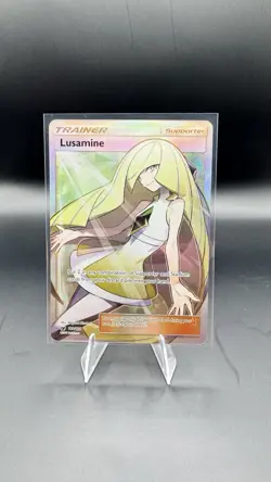 Pokemon Lusamine Full Art Ultra Rare Holo 110/111 SM-Crimson Invasion English - Image 1