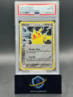 2006 POKEMON DELTA SPECIES BLACK STAR PROMOS #035 PIKACHU-HOLO PSA 8 SWIRL🌀 - Image 1