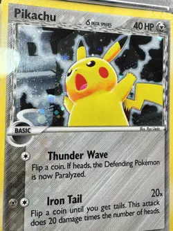 2006 POKEMON DELTA SPECIES BLACK STAR PROMOS #035 PIKACHU-HOLO PSA 8 SWIRL🌀 - Image 3