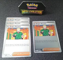 x4 Lt. Surge's Bargain 120/132 Mega Evolution Pokemon TCG NM/M English - Playset - Image 1