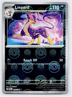 Pokemon TCG Liepard 056/086 White Flare Playset Pokeball Holo NM - Image 1