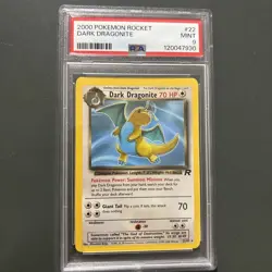 2000 Pokemon Rocket - Dark Dragonite #22 PSA9 MINT - Image 1