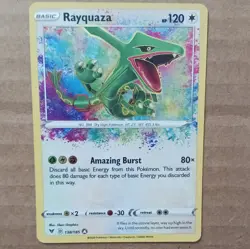 Pokemon Rayquaza Amazing Rare Holo 138/185 Swsh04 Vivid Voltage 2020 120 HP - Image 1