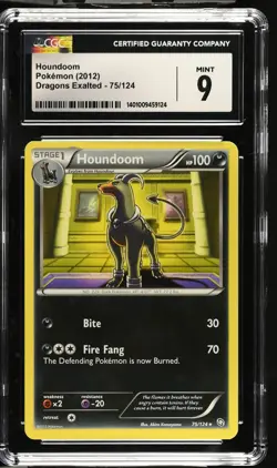 Houndoom 75/124 Dragons Exalted Pokemon 2012 CGC 9 - Image 1