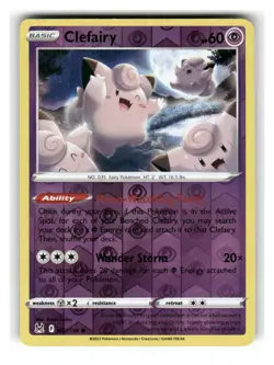 Clefairy 062/196 Common Lost Origin Pokemon Reverse Holo Near Mint - Image 1