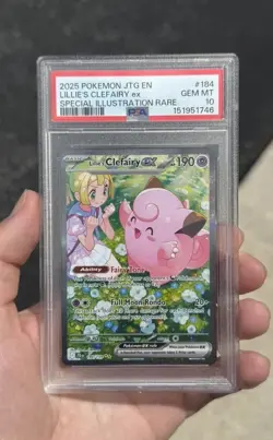 2025 Pokemon JTG En #184 Lillie's Clefairy ex Special Illustration Rare PSA 10 - Image 1