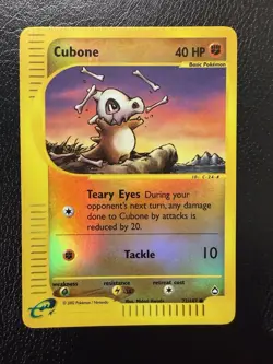 2002 Pokemon Aquapolis Cubone Reverse Holo 72/147 LP E-Reader Nintendo - Image 1