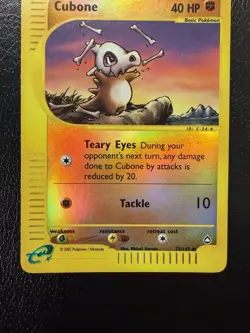 2002 Pokemon Aquapolis Cubone Reverse Holo 72/147 LP E-Reader Nintendo - Image 3