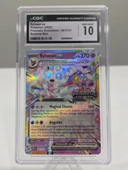 Pokemon GRADED 2025 Sylveon ex Prismatic Evolutions Stamped CGC 10 English - Image 1