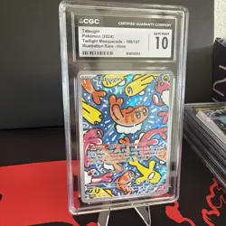 CGC 10 GEM MINT 2024 POKEMON TWM EN-TWILIGHT MASQUERADE #186/167 TATSUGIRI - Image 2