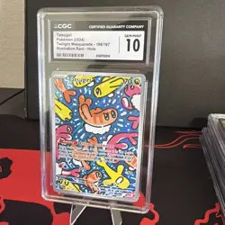 CGC 10 GEM MINT 2024 POKEMON TWM EN-TWILIGHT MASQUERADE #186/167 TATSUGIRI - Image 3