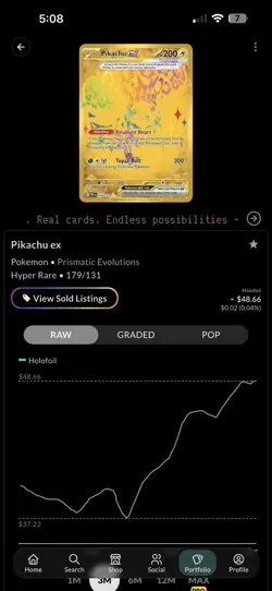 Pikachu Ex Sv: Prismatic Evolutions 179/131 Hyper Rare Holo Pokemon TCG - Image 3