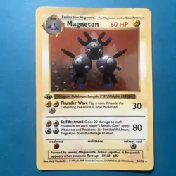 1999 Pokemon Shadowless 1st Edition 9 Magneton-Holo - Image 1