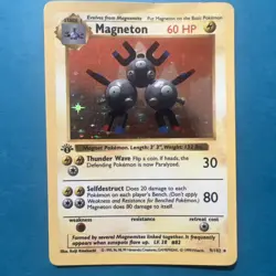 1999 Pokemon Shadowless 1st Edition 9 Magneton-Holo - Image 3