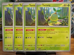 Pokemon TCG Temporal Forces Turtwig 010/162 x4 Playset - Image 1