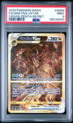 2023 POKEMON SWORD & SHIELD CROWN ZENITH SECRET FULL ART/GIRATINA VSTAR PSA 9 - Image 1