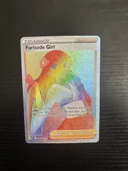 Pokemon Furisode Girl Secret Rare Trainer Holo 205/195 Silver Tempest Eng 2022 - Image 1