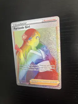 Pokemon Furisode Girl Secret Rare Trainer Holo 205/195 Silver Tempest Eng 2022 - Image 3