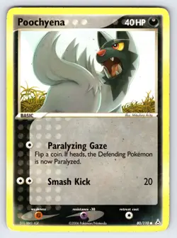 Poochyena 80/110 2006 EX Holon Phantoms Pokemon Card TCG Nintendo Common - Mp - Image 1