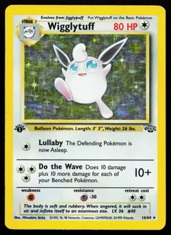 Wigglytuff 16/64 Holo Rare 1st Edition Jungle Pokemon Card - Image 1