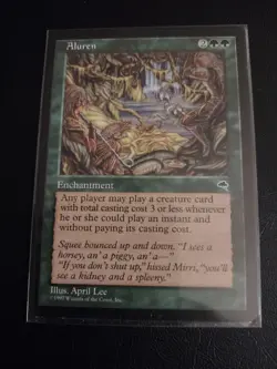 Aluren Tempest Rare Card NM to LP Condition Magic the Gathering - Image 1