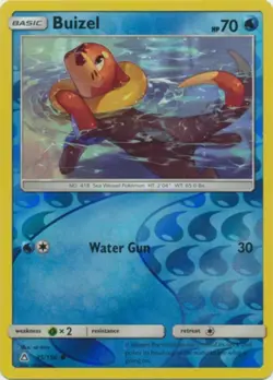 POKEMON CARD BUIZEL REVERSE HOLO 35/156 NO 418 SEA WEASEL POKEMON TCG CCG - Image 1